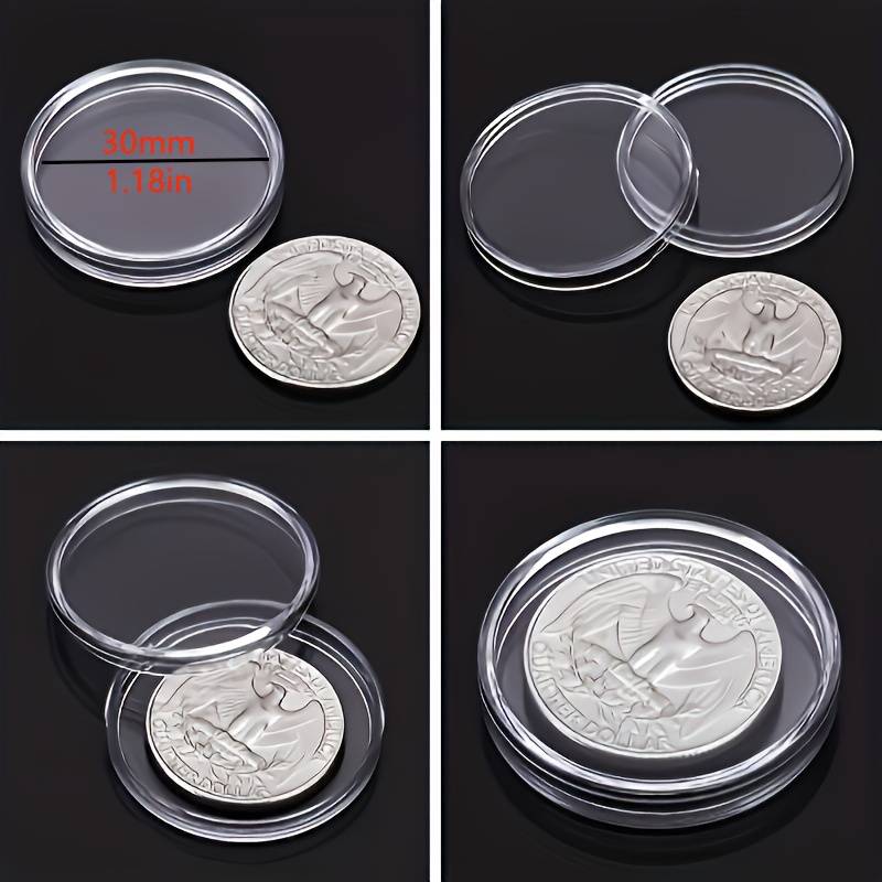 Coin Collection Case Commemorative Coin Capsule Round - Temu